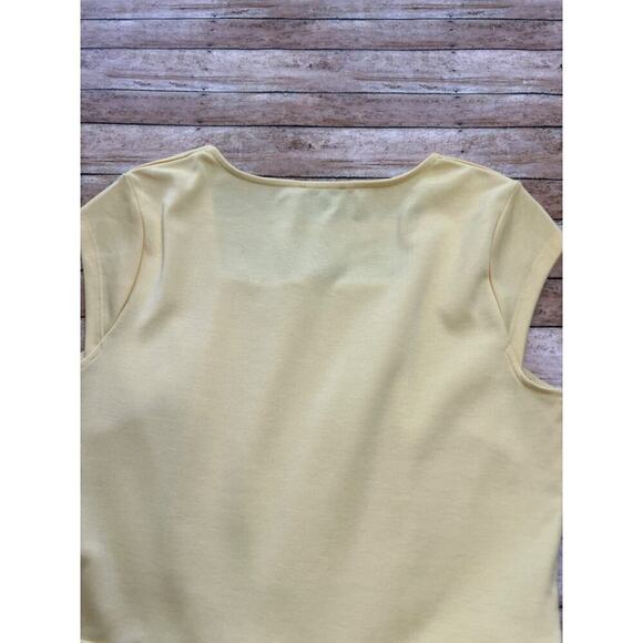 The Limited Yellow Peplum Top Size Small - Picture 5 of 7